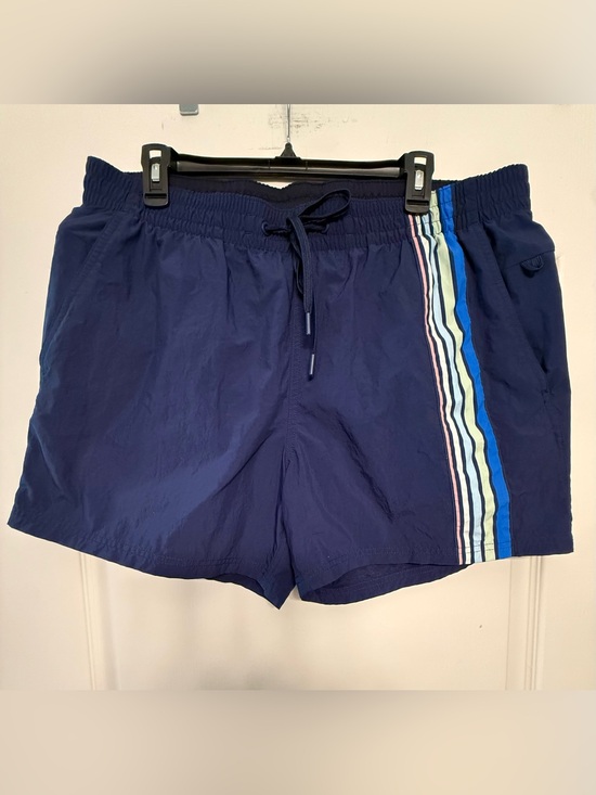 Lands' End Other - Lands’ End Mens L Swim Trunks Navy Stripe Swim Shorts Lined 4.5 Inseam